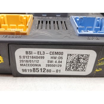 Recambio de centralita bsi para peugeot expert autobús (v_) 2.0 bluehdi 150 referencia OEM IAM 9819851280  