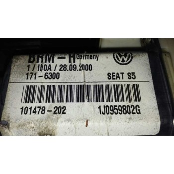 Recambio de motor elevalunas delantero derecho para seat leon (1m1) signo referencia OEM IAM 1J0959802G  