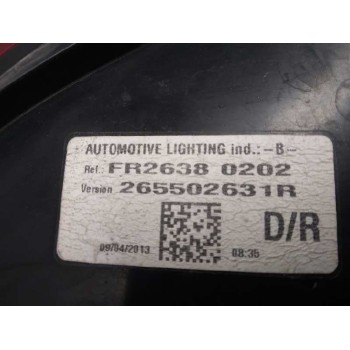 Recambio de piloto trasero derecho para renault clio iv 0.9 referencia OEM IAM 265502631R  