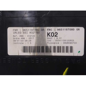 Recambio de centralita bsi para peugeot 307 (s1) xr clim referencia OEM IAM 9651197780  