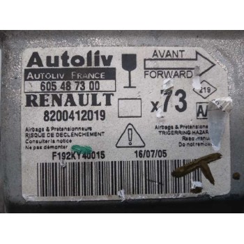 Recambio de centralita airbag para renault vel satis (bj0) 2.2 dci turbodiesel referencia OEM IAM 8200412019  