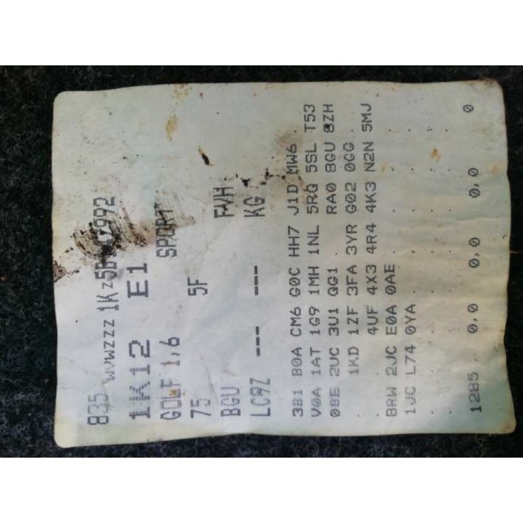 volkswagen golf v berlina (1k1) del año 2005