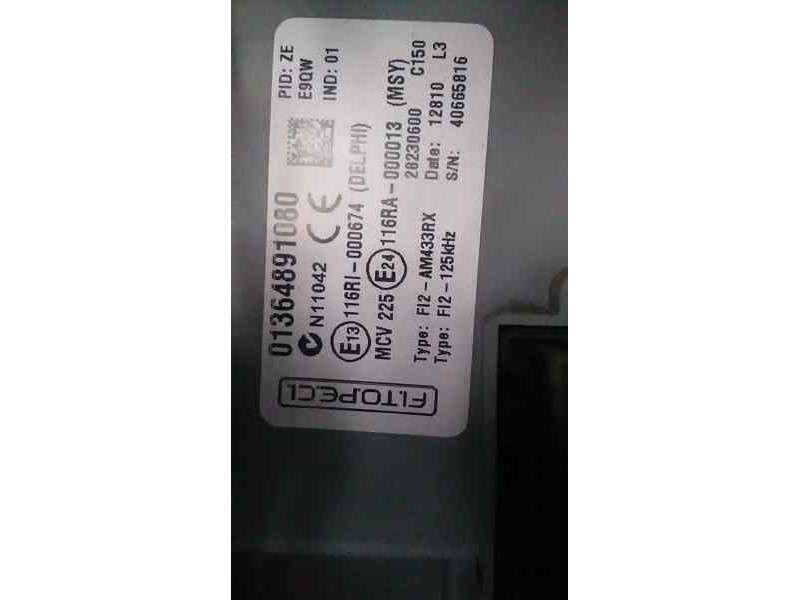 Recambio de centralita bsi para citroën nemo basis referencia OEM IAM 01364891080 1364891080 