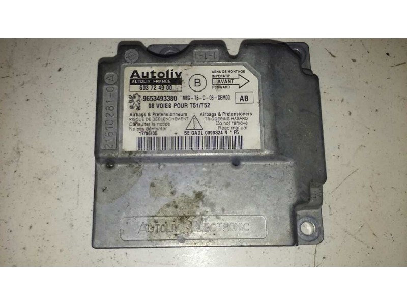 Recambio de centralita airbag para peugeot 307 break / sw (s1) break xs referencia OEM IAM 9653493380 9653493380 