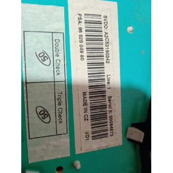 Recambio de cuadro instrumentos para peugeot 207 1.6 16v hdi referencia OEM IAM 9662904980 210 KM 6 RPM