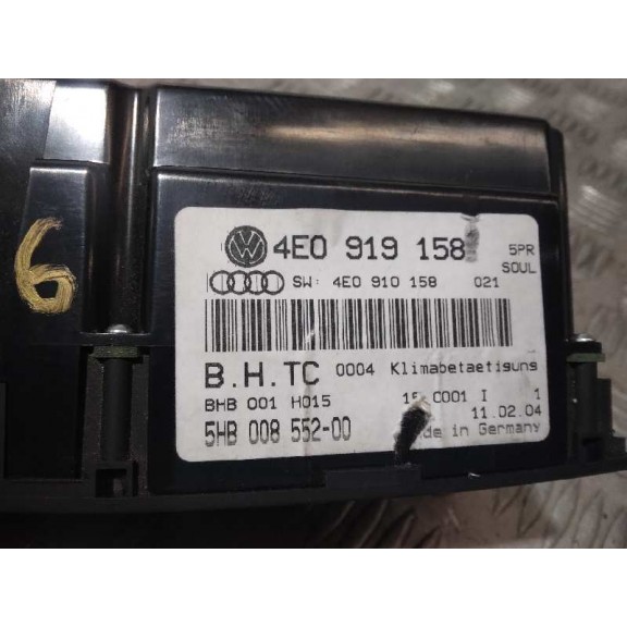 Recambio de mando climatizador para audi a8 (4e2) 3.7 quattro referencia OEM IAM 4E0919158  