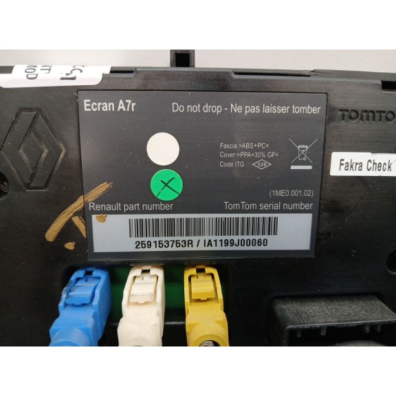 Recambio de sistema navegacion gps para renault scenic iii grand dynamique referencia OEM IAM 259153753r  pantalla