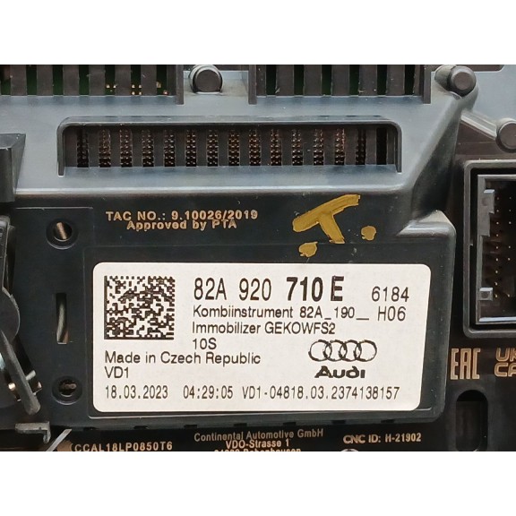 Recambio de cuadro instrumentos para audi a1 sportback (gba) referencia OEM IAM 82a920710e  