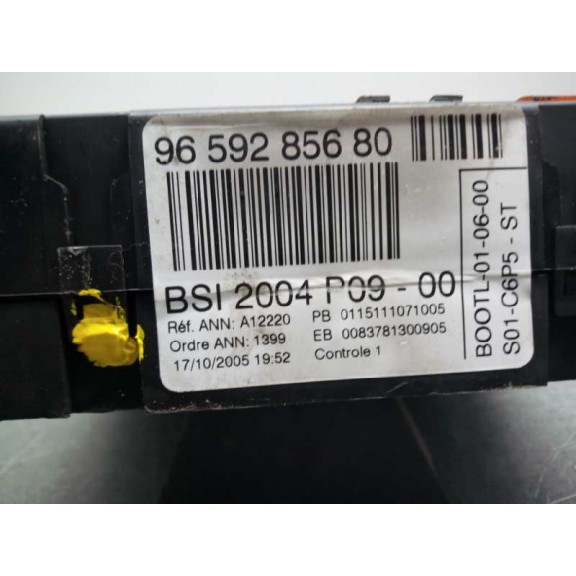 Recambio de centralita bsi para citroën c3 1.1 furio referencia OEM IAM 9659285680 SOPORTES ROTOS 