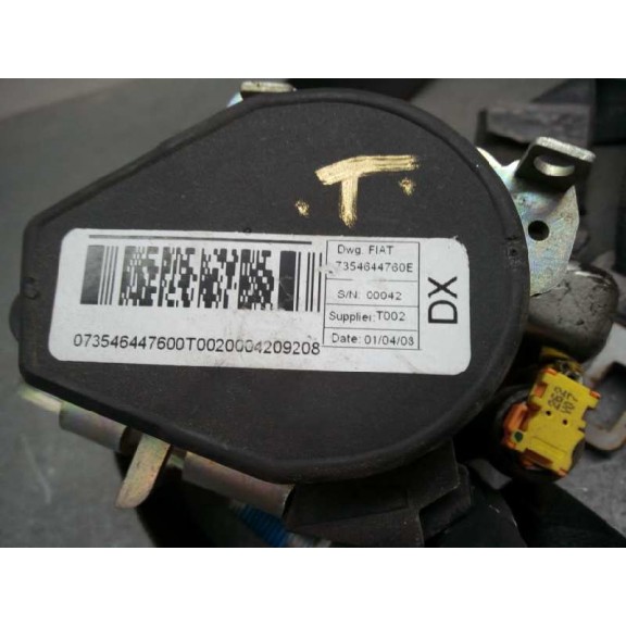 Recambio de pretensor airbag derecho para fiat fiorino básico referencia OEM IAM 7354644760E 073546447600 