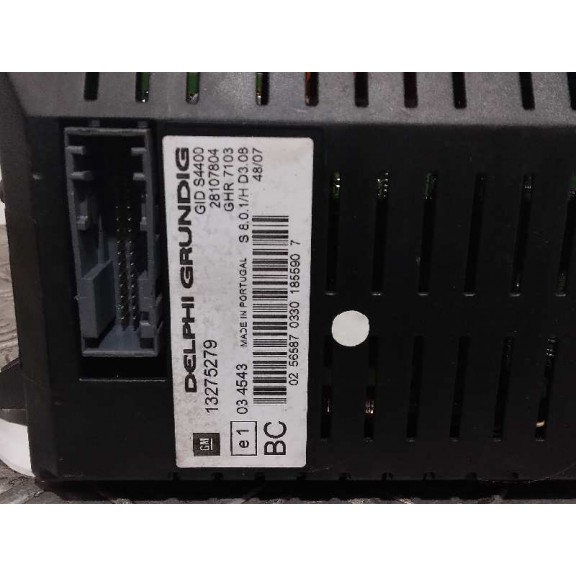 Recambio de display para opel corsa d catch me referencia OEM IAM 13275279  