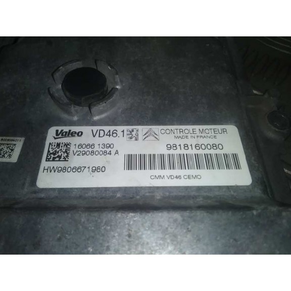 Recambio de centralita motor uce para citroën c3 picasso collection referencia OEM IAM 9818160080  