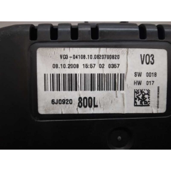 Recambio de cuadro instrumentos para seat ibiza sc (6j1) sport referencia OEM IAM 6J0920800L  FUNCIONA