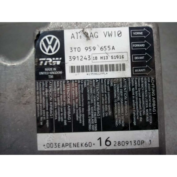 Recambio de centralita airbag para skoda suberb (3t4) ambition referencia OEM IAM 3T0959655A  