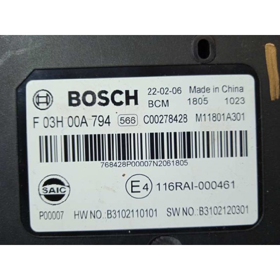 Recambio de centralita bsi para maxus edeliver 3 (modelo) referencia OEM IAM F03H00A794 C00278428 BCM