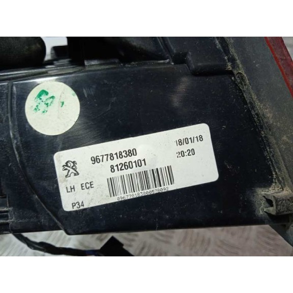 Recambio de piloto trasero izquierdo interior para peugeot 308 business line 130 referencia OEM IAM 9677818380 81260101 