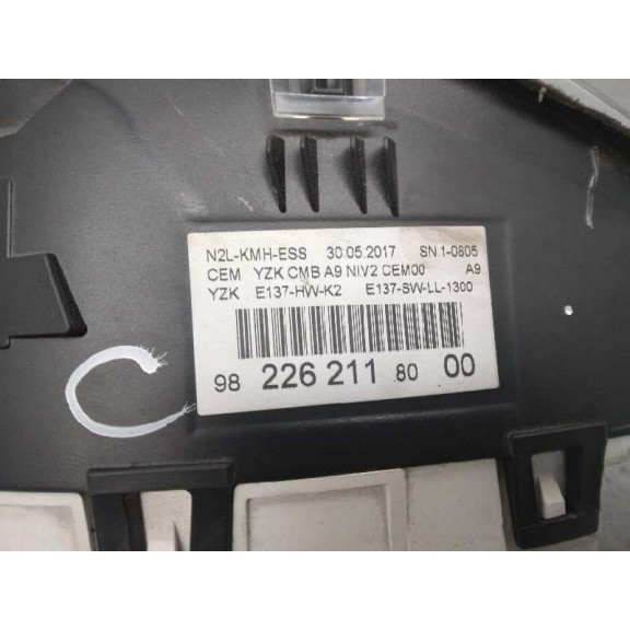 Recambio de cuadro instrumentos para peugeot 2008 (--.2013) style referencia OEM IAM 9822621180  