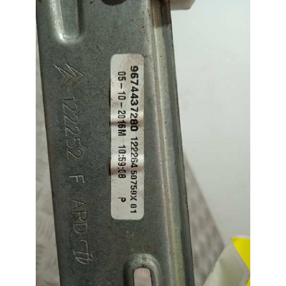 Recambio de elevalunas trasero derecho para citroën c-elysée exclusive referencia OEM IAM 967443728 9677417480 2 PINS