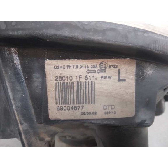 Recambio de faro derecho para nissan micra (k11) comfort referencia OEM IAM 260101F511 3º 