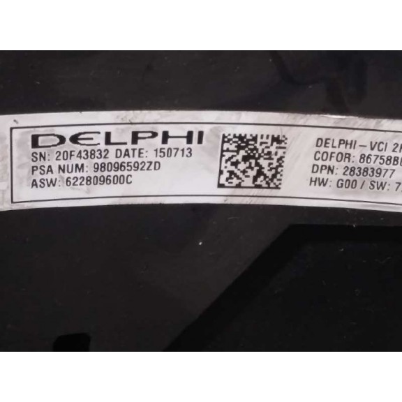 Recambio de volante para citroën c4 picasso intensive referencia OEM IAM 980965229D MUY DESGASTADO 