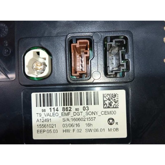 Recambio de pantalla multifuncion para peugeot 308 style referencia OEM IAM 9811486280  