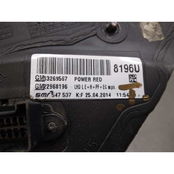 Recambio de retrovisor izquierdo para opel insignia berlina excellence referencia OEM IAM 13269567 9 PINES 