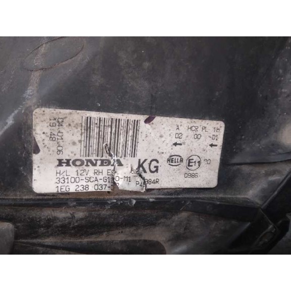 Recambio de faro derecho para honda cr-v (rd8) es referencia OEM IAM 33100SCAG110  