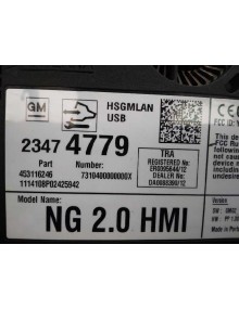 Recambio de modulo electronico para opel insignia berlina excellence referencia OEM IAM 23474779 CONTROLADOR NAVEGADOR  2