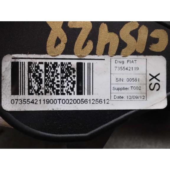 Recambio de cinturon seguridad delantero derecho para citroën nemo 1.3 hdi fap referencia OEM IAM 735542119  