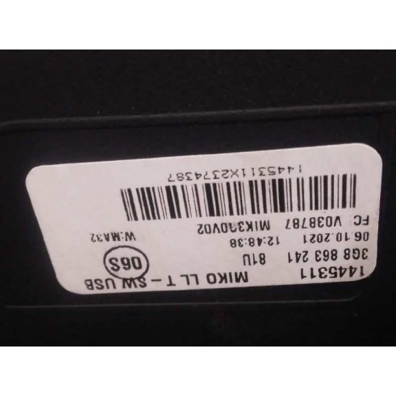 Recambio de apoyabrazos central para volkswagen arteon (3h8) referencia OEM IAM 3G8863241  