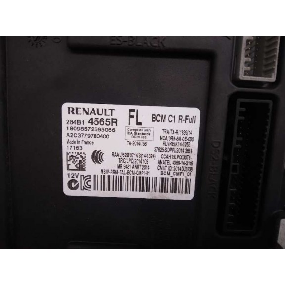 Recambio de caja reles / fusibles para renault megane iv berlina 5p experience referencia OEM IAM 284B14565R  