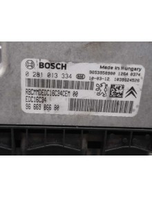 Recambio de centralita motor uce para citroën c4 picasso cool referencia OEM IAM 9666986680 0281013334  2