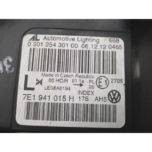Recambio de faro izquierdo para volkswagen t5 transporter (7e) kombi referencia OEM IAM 7E1941015H 030125430100 