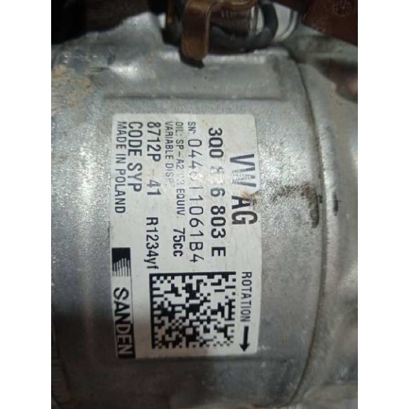 Recambio de compresor aire acondicionado para volkswagen arteon (3h8) referencia OEM IAM 3Q0816803E 8712P 6 CANALES