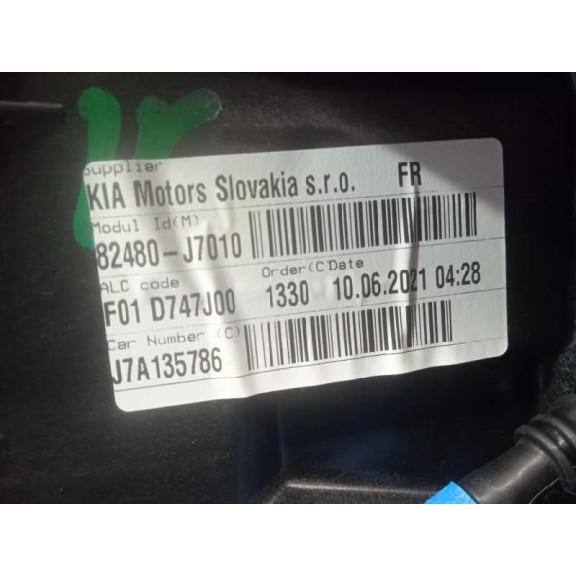 Recambio de elevalunas delantero derecho para kia ceed drive referencia OEM IAM 82480J7010 SOLO MECANISMO 
