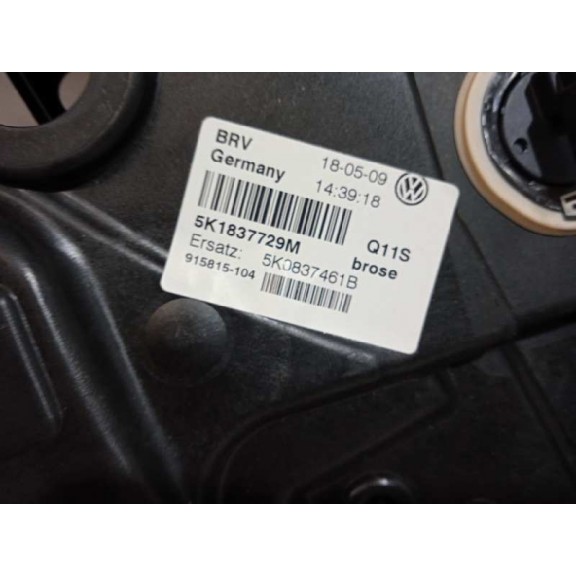 Recambio de elevalunas delantero izquierdo para volkswagen golf vi (5k1) 2.0 tdi referencia OEM IAM 5K0837461B 3 Y 5 PUERTAS 