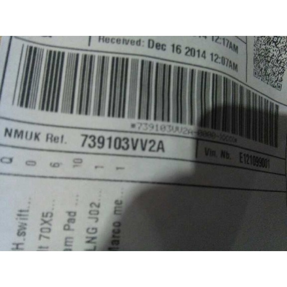 Recambio de techo interior para nissan note acenta referencia OEM IAM 739103VV2A GRIS 