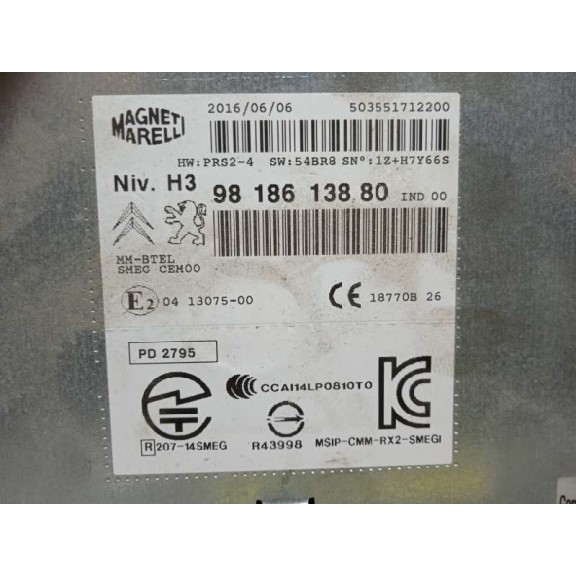Recambio de sistema navegacion gps para peugeot 308 style referencia OEM IAM 9818613880 CAJA MODULO