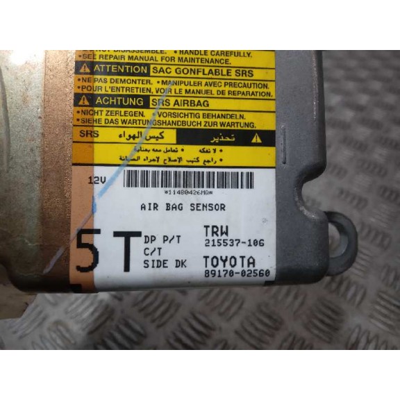 Recambio de centralita airbag para toyota auris active referencia OEM IAM 8917002560  