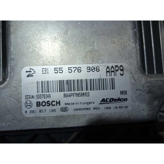 Recambio de centralita motor uce para opel insignia berlina cosmo referencia OEM IAM 55576906 0281017105 