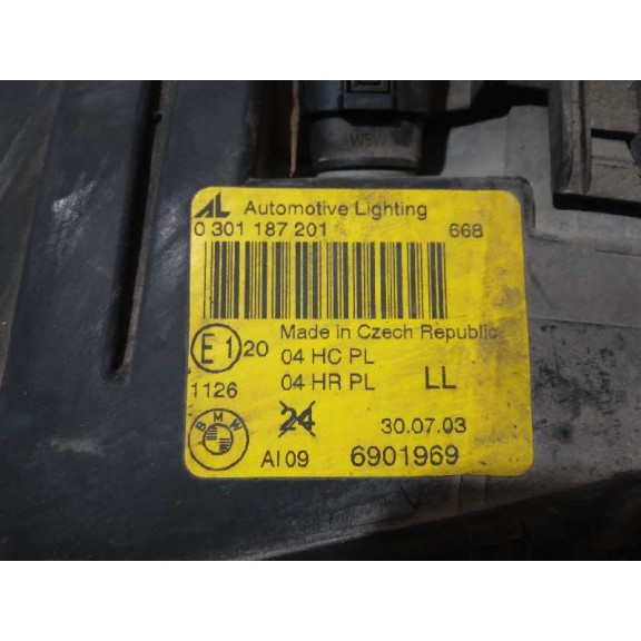 Recambio de faro izquierdo para bmw serie 3 compact (e46) 320td referencia OEM IAM 0301187201 6901969 CARCASA ROTA