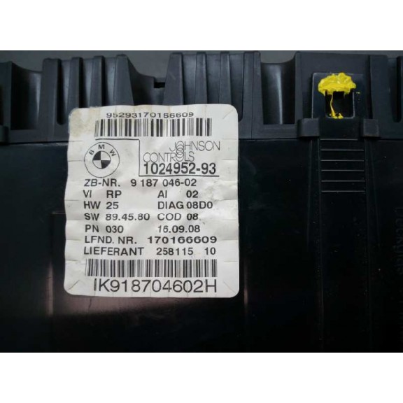 Recambio de cuadro instrumentos para bmw serie 1 berlina (e81/e87) 118d referencia OEM IAM 9187046  