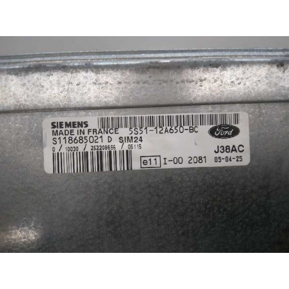 Recambio de centralita motor uce para ford ka (ccq) 1.3 cat referencia OEM IAM 5S5112A650BC  