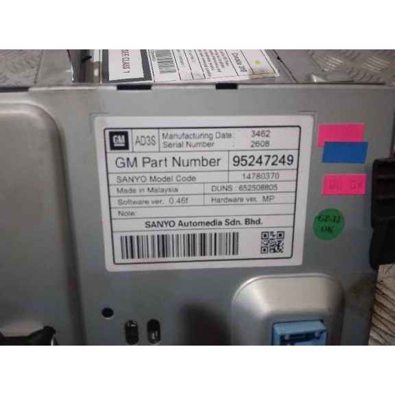 Recambio de sistema navegacion gps para chevrolet cruze 2.0 diesel cat referencia OEM IAM 95247249 95137306 95144196