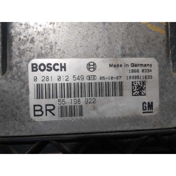 Recambio de centralita motor uce para opel zafira b enjoy referencia OEM IAM 55198922 0281012549 