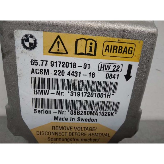 Recambio de centralita airbag para bmw serie 5 touring (e61) 525d referencia OEM IAM 6577917201801  