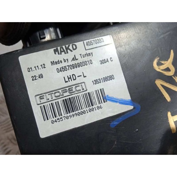 Recambio de faro izquierdo para fiat fiorino 1.3 16v jtd cat referencia OEM IAM 1353198080  