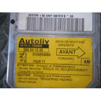 Recambio de centralita airbag para peugeot 206 berlina e-music referencia OEM IAM 9636894080 AUTOLIV 550541500