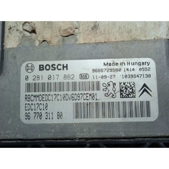 Recambio de centralita motor uce para citroën c4 lim. sport referencia OEM IAM 9677031180 0281017862 