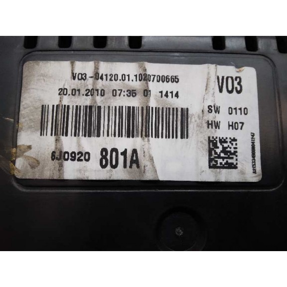 Recambio de cuadro instrumentos para seat ibiza (6j5) reference referencia OEM IAM 6J0920801A  